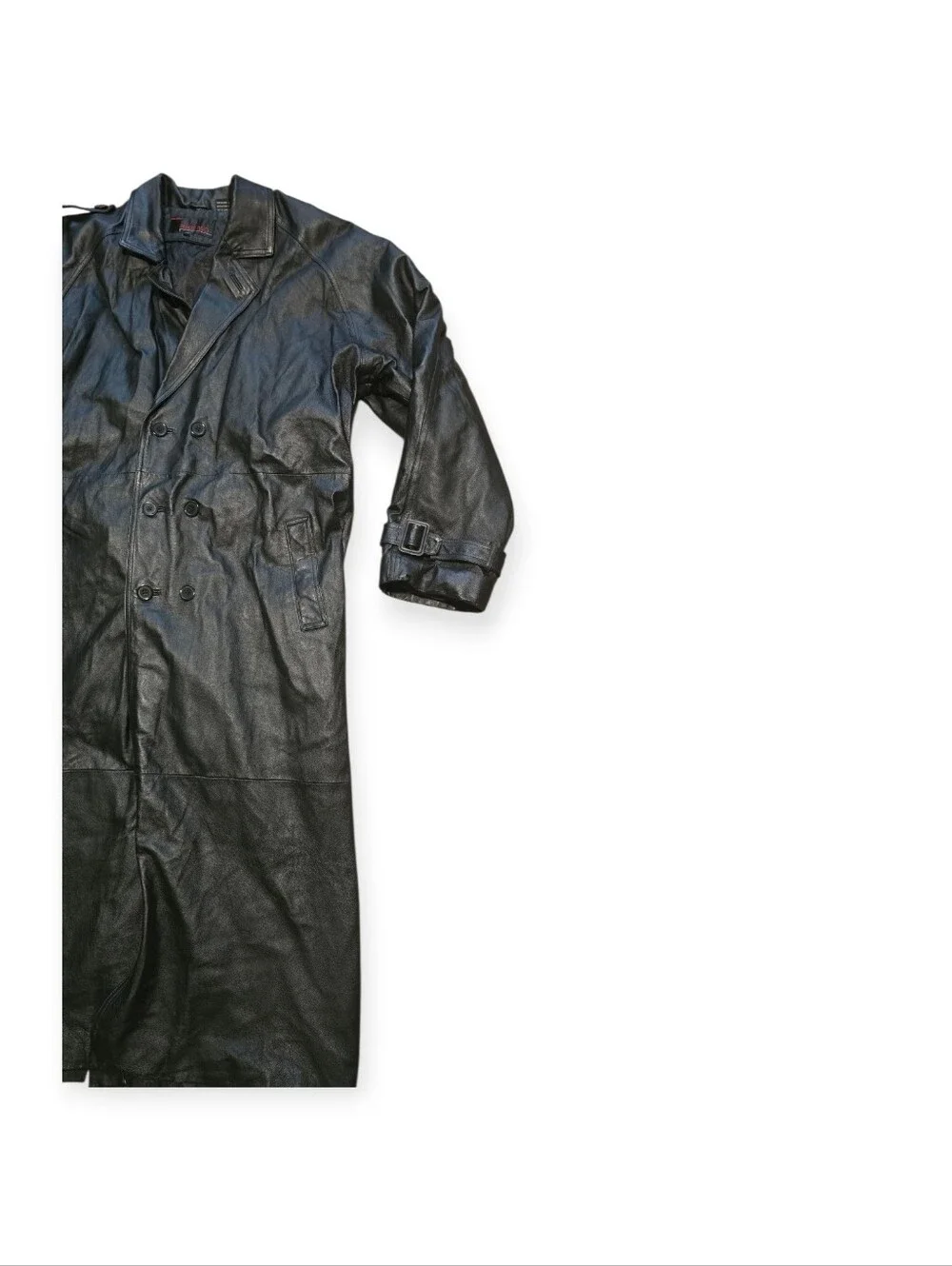 Vintage Phase Two Genuine Leather Trench Coat.